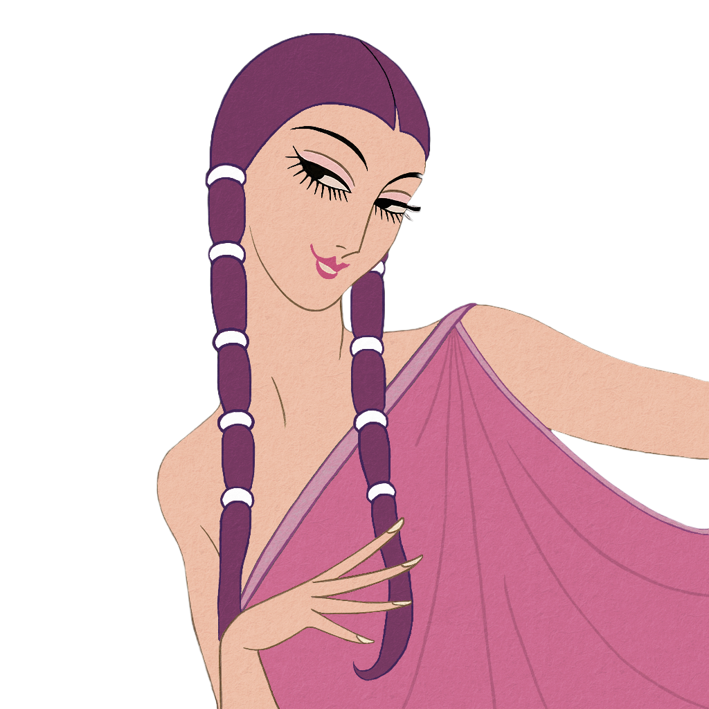 Artwork of the author Poppy Lee, inspired by Erté's Costume à l'Antique (1928)